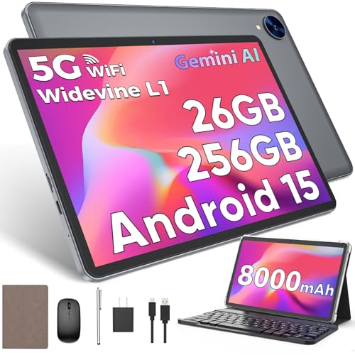 YOBANSE Android 15 Tablet with Keyboard, 26GB RAM,...