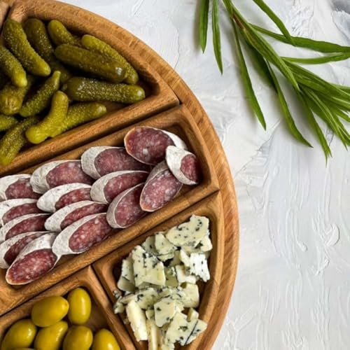 Bandeja de madera elegante Prettiee con diseño de rompecabezas 5