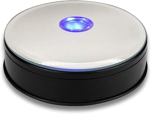 FANZI Base de luz LED motorizada para exhibición temática, exhibición de ventanas, acrílico, pantalla de cristal y disparo de productos, tocadiscos