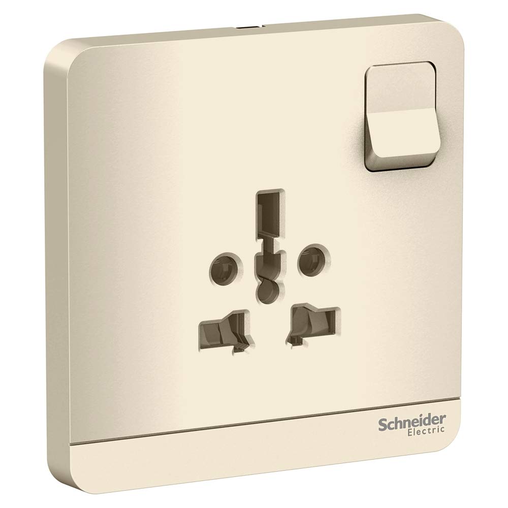 Schneider ElectricAvatarOn, switched socket, 2P + 3P, 16 A, 250 V, Wine Gold