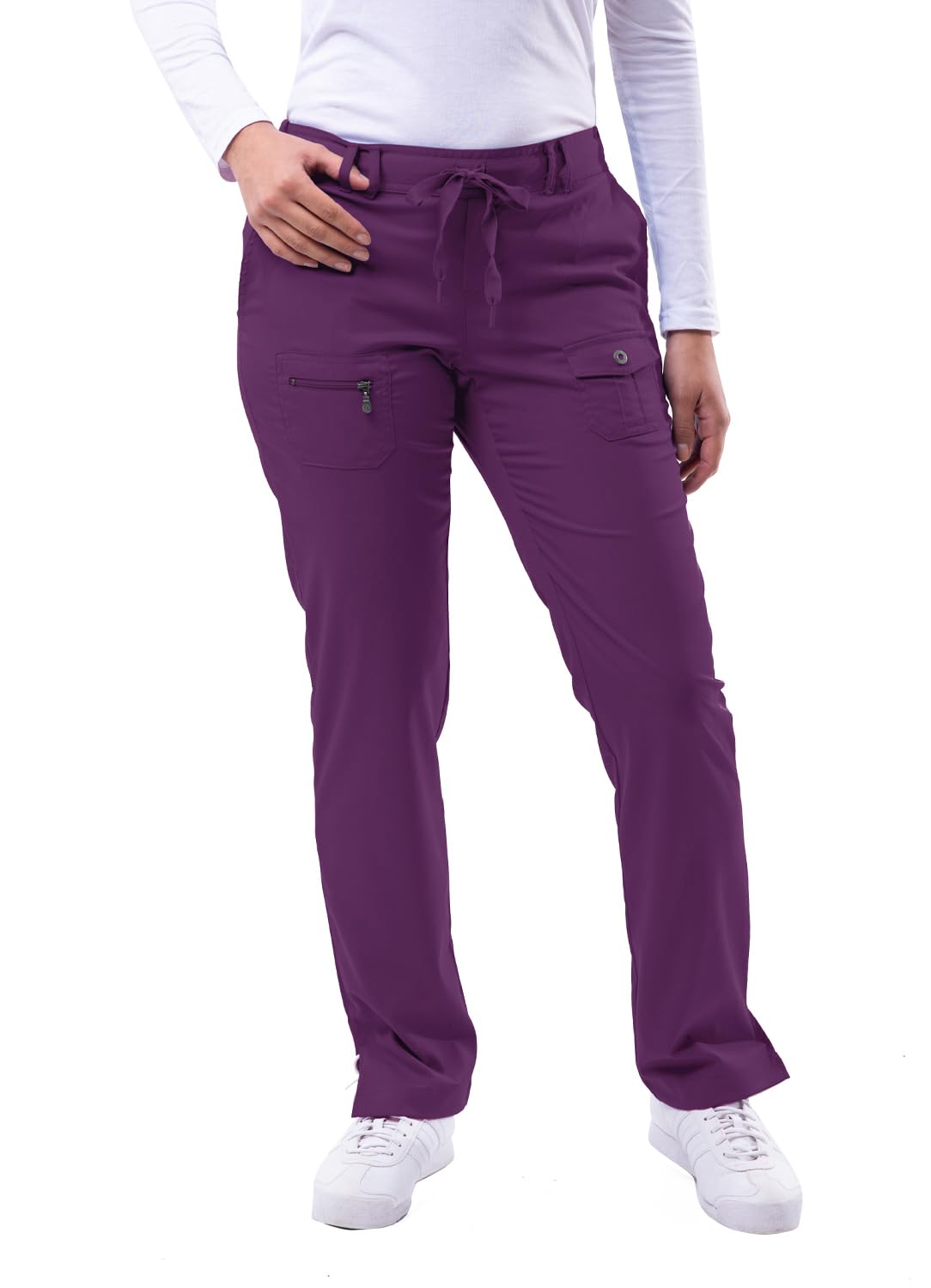 Adar Pro Scrubs for Women - Skinny Leg Yoga Scrub Pants