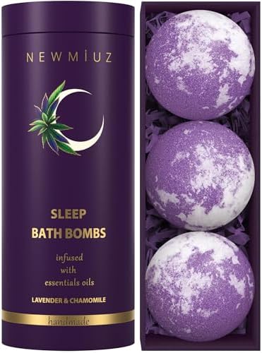 Deep Sleep Bubble Bath Bombs Infused Lavender and Chamomile Essential Luxurious Bath Additives for Dry Skin Nourishment -Indulge in A Blissful Bathing Experience with Our Relaxation Gift Set