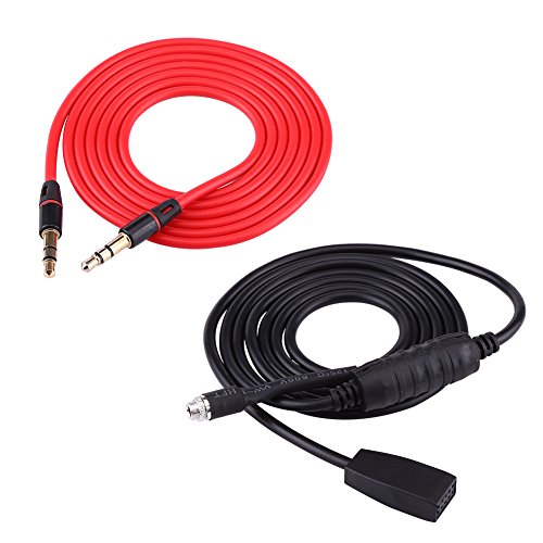 Car Aux Cable Adapter, Qiilu 3.5mm o Input Mode Cable Car Female Aux Auxiliary MP3 Music Interface Adapter Cable for E46 1998-2006 E39 E53 X5