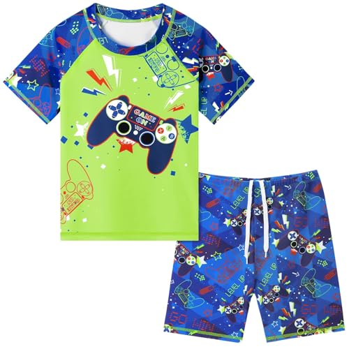 Toddler Boy Swimsuit Kids Swimsuit Boys Two Pieces Shark Swimsuit Toddler Rash Guard and Trunk