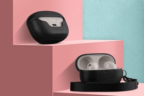 Miniatura 7 de LOPIE Funda compatible con WF-1000XM5, hecha a mano, totalmente envuelta en piel curtida vegetal, para auriculares Sony WF1000XM5 (2023), funda