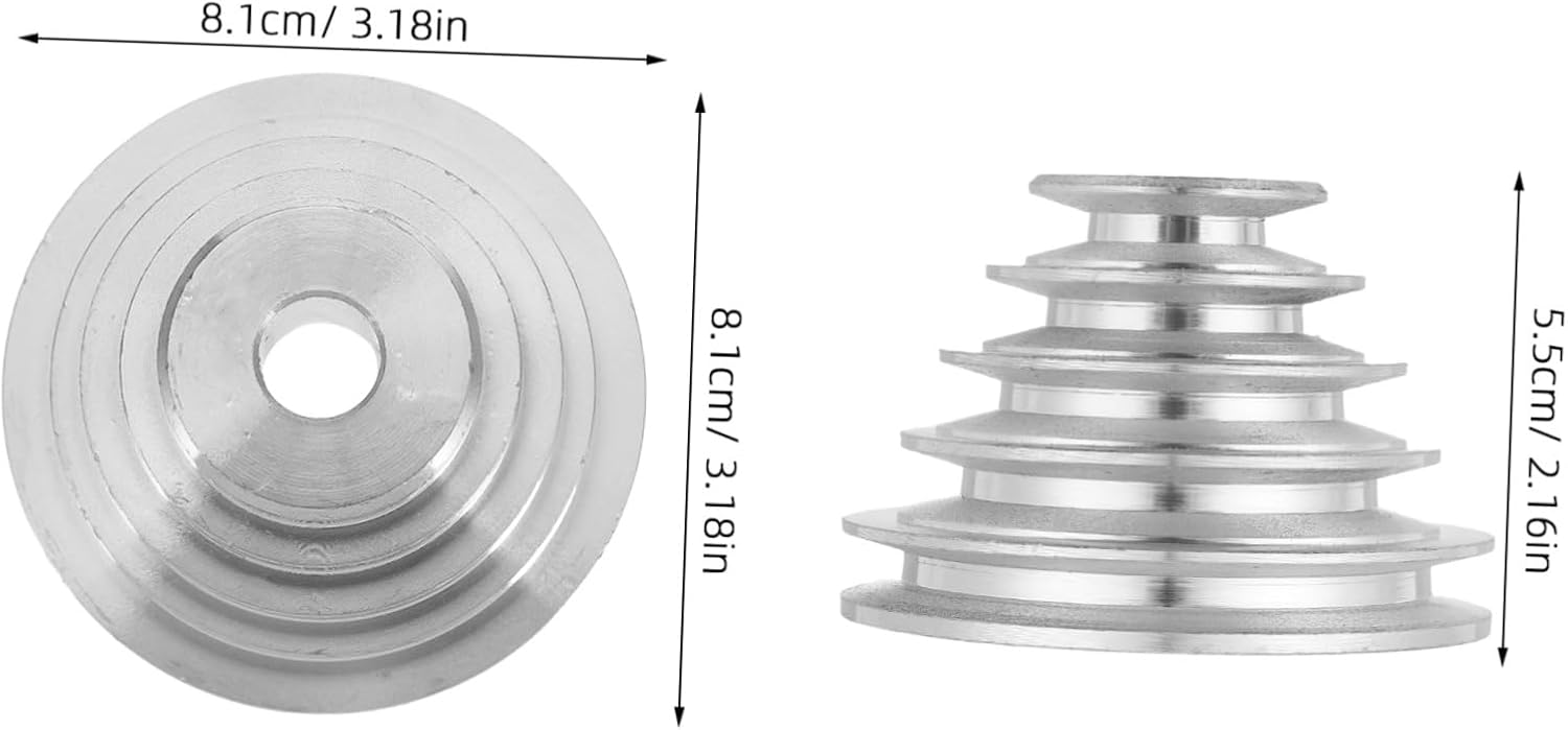 VOSAREA Mini Drill Press Parts Aluminum Pulley Wheel Belt for Bench Drill Press Easy Install