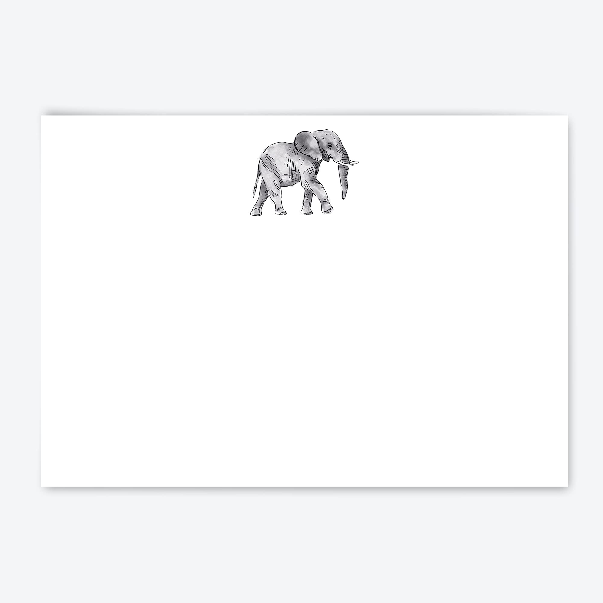 Me Loovely Elephant Flat Notecard and Envelopes Set A6 Size Animals Blank Greeting Cards Correspondence Card Writing Stationery Supplies | Gifts (Refill - Pack of 20) — image 1