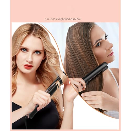 Plancha y Rizador de Pelo 2 en 1 Cerámica Negro Rosa miniatura 5