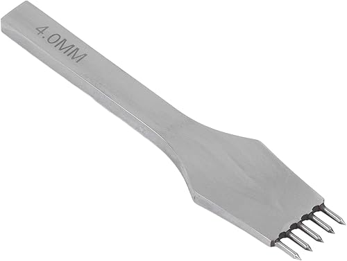 Punzón de cuero perforador de cuero, pinchazo de cuero, hierro para pinchar cuero, espejo de corte redondo, acero pulido de alta velocidad, punzón