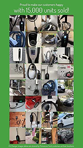 Primecom Level 2 Electric Vehicle (Ev) Charger (220V / 240Volt, 16Amp) Portable Evse Smart Electric Car Charger, 30', 40', And 50 Feet Lengths (30 Feet, 14-50P) #TOP7