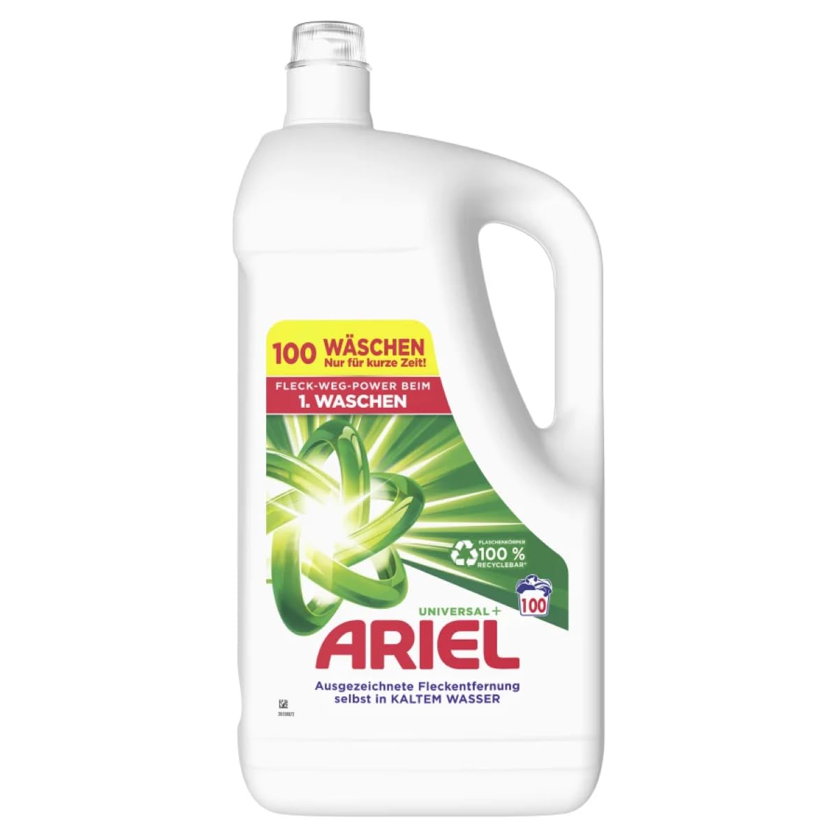 Ariel Detersivo liquido, 100 lavaggi, universale, potente rimozione delle macchie già a partire dal 1 lavaggio