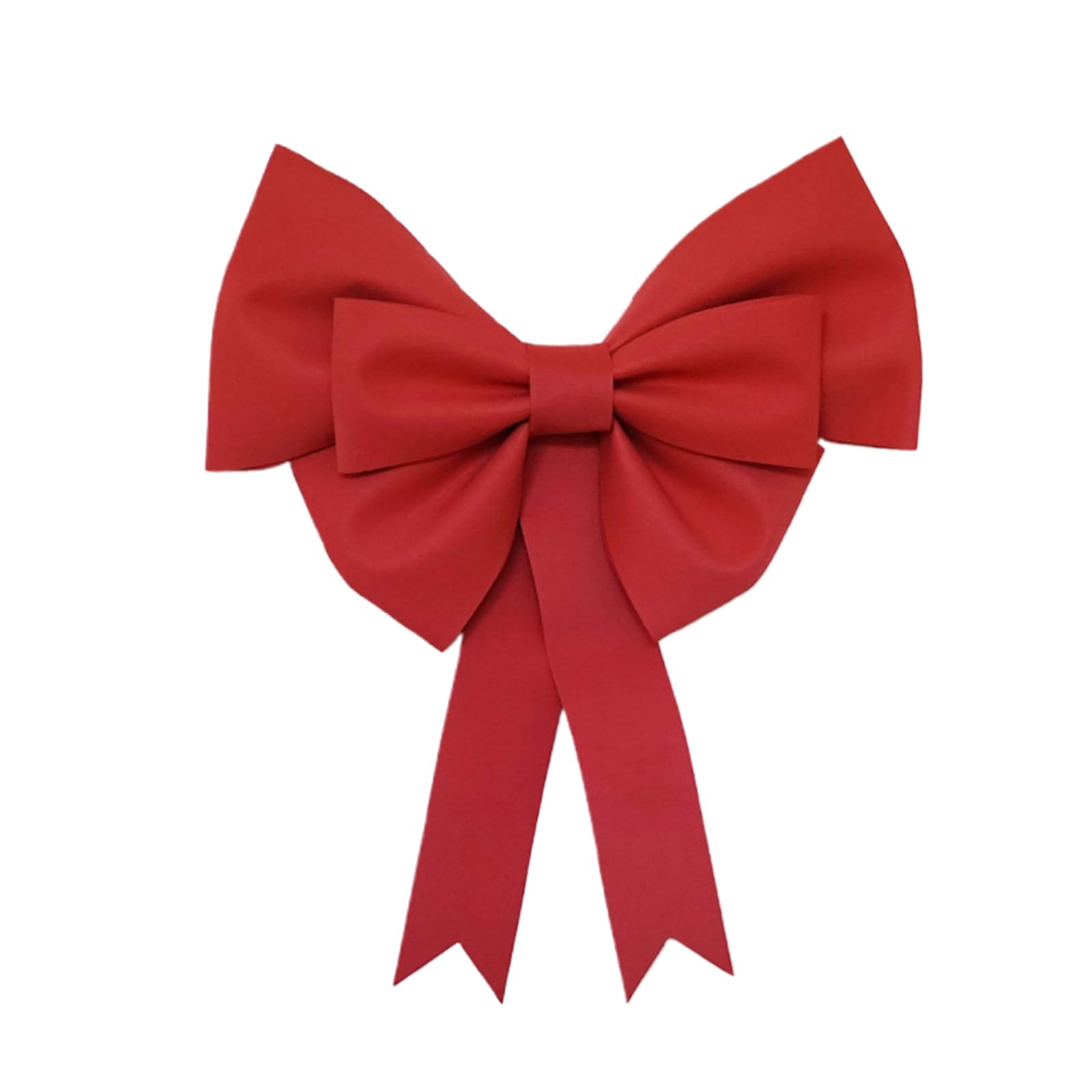 Christmas Tree Toppers Ribbon Bows for Indoor Outdoor Wall Xmas Ornament Treetop Hanging Decorations (F-Red, 50cmx60cm)