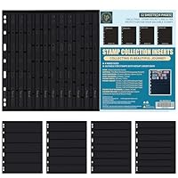 Briefmarkenhüllen – 12 Blätter/24 Seiten Sammel-Einlagen, doppelseitig mit 5/6/7/8 Reihen für Briefmarkensammlungsordner IS01MX112