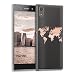 Produktbild kwmobile Sony Xperia XA1 Hülle - Handyhülle für Sony Xperia XA1 - Handy Case in Travel Umriss Design Rosegold Transparent