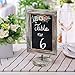 MyGift Set of 2, 12 Inch Chalkboard Sign with Torched Wood Rectangular Frame and Round Base, Rustic Wedding Table Place Card Signage, Small Kitchen Countertop Memo Board