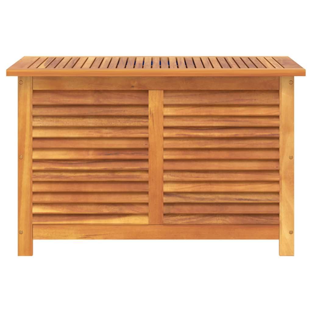 vidaXL Caja de Almacenaje de Jardín, Baúl con Tapa para Juguetes Cojines, Arcón de Ordenación, Mueble para Patio Terraza, Madera Maciza de Acacia