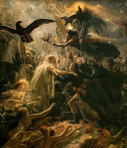 Peinture sur toile héros français morts pour la patrie Girodet déco