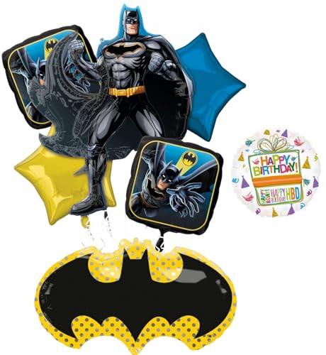 Anagram Classic Batman and Emblem Birthday Party Supplies 7pc Bal...