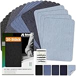 Nsickr -20 Pieces Jean Patches for Ironing Inside and Outside. Various Blue Patches Repair kit. Jeans. Repair kit for Clothing. Strong Adhesive. (Five Colors, 7.5×10.5 CM)