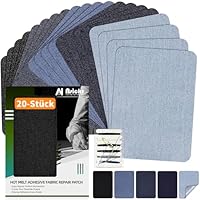 Nsickr -Jean Patches zum Bügeln auf innen und außen. Verschiedene Blautöne Patches Repair Kit. Jeans. Reparaturset für Kleidung. Starker Klebstoff. Mehrere Spezifikationen (Fünf Farben, 7.5×10.5 CM)