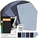 Nsickr -20 St&uuml;ckJean Patches zum B&uuml;geln auf innen und au&szlig;en. Verschiedene Blaut&ouml;ne Patches Repair Kit. Jeans. Reparaturset f&uuml;r Kleidung. Starker Klebstoff. (F&uuml;nf Farben, 7.5&times;10.5 CM)