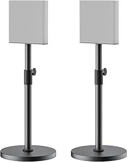 Heavy-Duty Floor Speaker Stands Pair for Sony Bravia Theatre Quad HT-A9M2 Speaker Stands - Height Adjustable Surround Sound Speaker Stand for Sony HT-A9M2 Stands with Cable Management (Stand Only)
