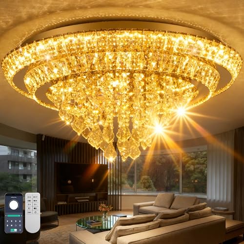 Crystal Chandeliers For Living Room Smart Gold
