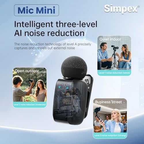 Image of Simpex MIC MINI,The World's tiniest Wireless Microphone, Weighing only 5 gm. Its Streamlined Design fits Seamlessly with Your Clothing offering a Weightless Feel.