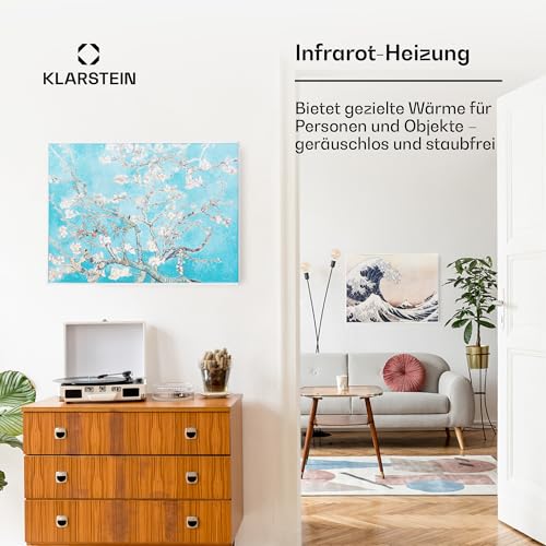 Klarstein Infrarotheizung mit Thermostat, 500W Elektroheizung, Smart Home Bild- Infrarotheizung zur Wandmontage, IR mit IoT/ WiFi App- Control, Feuchtraum Flach- Heizkörper, CO2- Freie Wand Heizung-4
