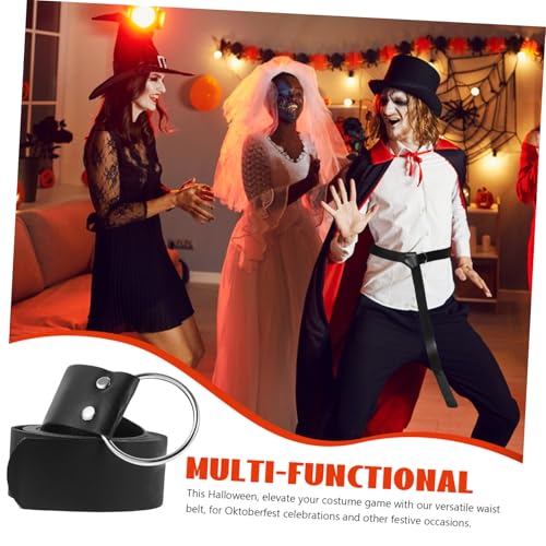 Adjustable Pu Medieval Belt for Men Renaissance Viking Costume Accessory for Halloween Celebrations Distinctive Design Comfortable Fit for Body Types3