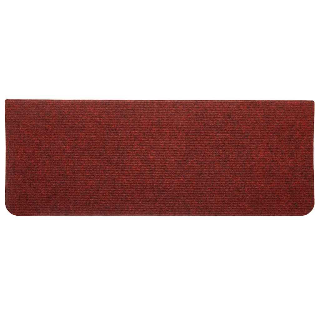 Générique Samoprzylepne maty na schody 30 szt. Czerwone 65x24,5x3,5 cm, Antypoślizgowy dźwiękochłonny filc igłowany, Można prać w pralce, chroni stopnie przed poślizgiem i zużyciem