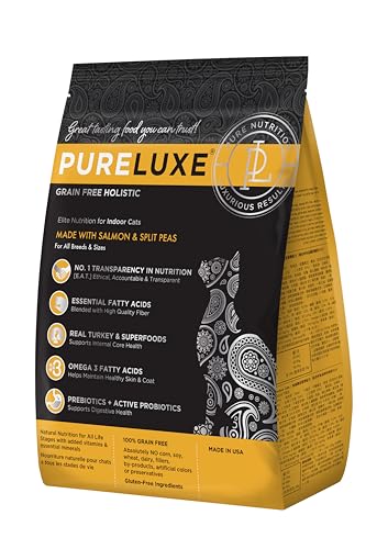 PURELUXE Grain and Gluten Free Indoor Cat Food, Elite Nutrition,