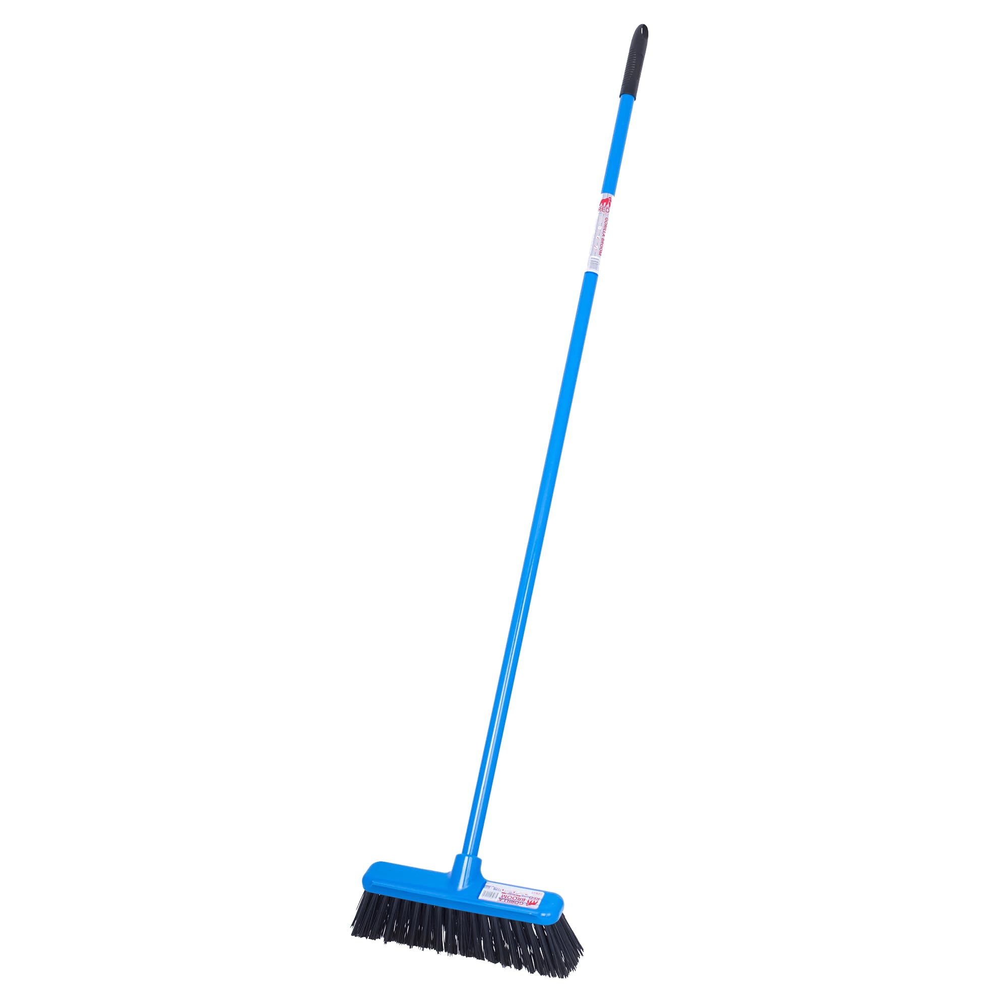 Red Gorilla Broom Long Handled Sweeping Brush Hard Bristles 30cm Head Weather Resistant for Indoors Outdoors Yard 1.57m Long