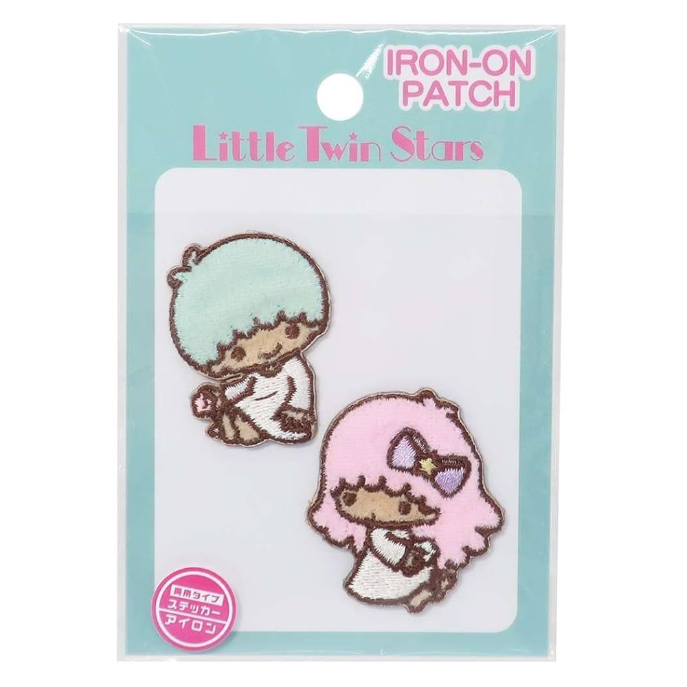 リトルツインスターズ　キキララ　ワッペン Amazon.co.jp: リトルツインスターズ キキ＆ララ[ワッペン 2枚