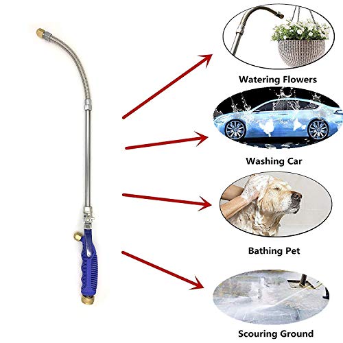 Buyplus High Pressure Power Washer Wand - 39'' Extendable Flexible Hydro Jet Car Hose Attachment,Deep Washing Sprayer,Window Glass Cleaner Tool Nozzle,Garden Water Gun,Foam Cannon,Brush,2 Tips