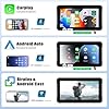 Écran de carplay de Moto Portable avec Lecteur de Voiture sans Fil Android Auto, 6 Pouces IP68 Motorcycle imperméable GPS Écran Carplay Prend en Charge Bluetooth, MirrorLink, Siri
