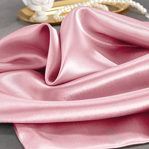image for CozyLux Silk Satin Pillowcase for Hair and Skin Queen Set of 2 Soft Pi