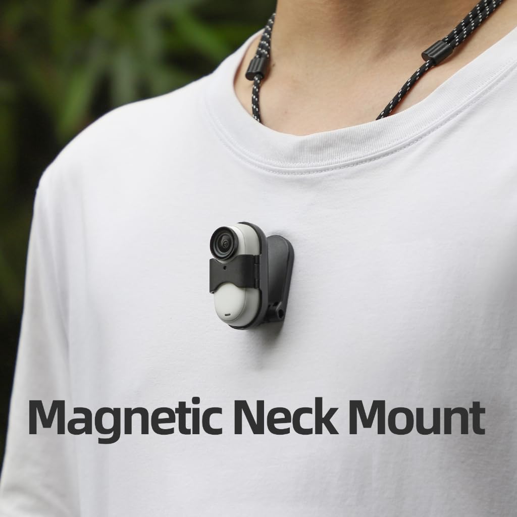 XAGMODSHN Support de cou magnétique pour caméra GO 3 - Pratique et flexible - Support magnétique de poitrine avec réglage de 22 à 42 cm