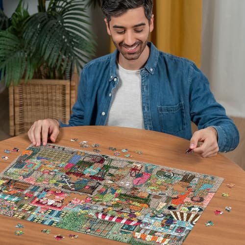 Puzzle 1000 pièces Marché de rue Ravensburger France - vue 5
