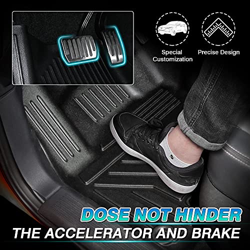 T Tgbros Custom Fit Floor Mats For Nissan Rogue 2021 2022 2023 All-Weather Floor Mat Liners Front & Rear Row Full Set Liner Black Non-Slip (No Sport Models) #TOP4