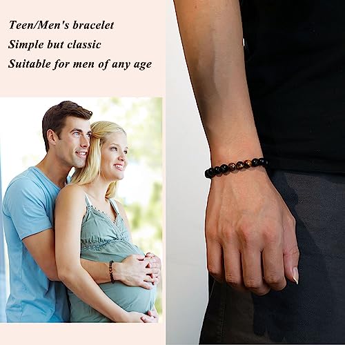 New Dad Gifts For Men, Daddy Dad To Be Gifts For 1St First Time Dad Gifts From Wife, First Fathers' Day Christmas Gifts For New Expectant Dad Bracelet, Pregnancy Announcement Gifts For Dad, New Parents Gifts For Gender Reveal #TOP3
