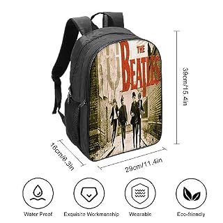 CSTAL The Beatles Sac à Dos Pour Enfant Enfant Petite Garçons Fille Scolaire Cartables.Rock Band Sac à Dos Homme Femme Utilisation Quotidienne 16inch – Image 4