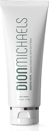 4-in-1 Men's Shaving & Grooming Cream - Shaving Cream, Facial Cleanser, Beard Care and Face Moisturizer - Beard Softener for Men - For All Skin Types, 3oz