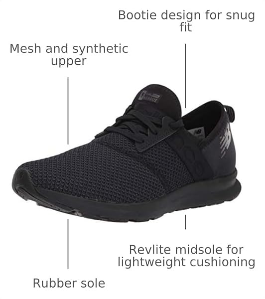 New Balance Women's FuelCore Nergize V1 Sneaker, Black/Magnet, 5 - 2