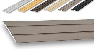 Übergangsprofil 38 x 1000 mm Edelstahl-Look selbstklebend flach Nahtdeckprofil Dehnungsfugenprofil Abdeckleiste Übergangsleiste