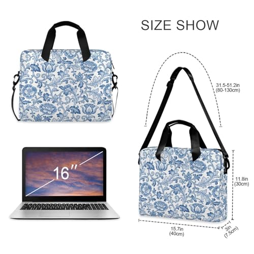 Bolso para Laptop Vintage Azul Rosado William Morris 15.6" miniatura 5