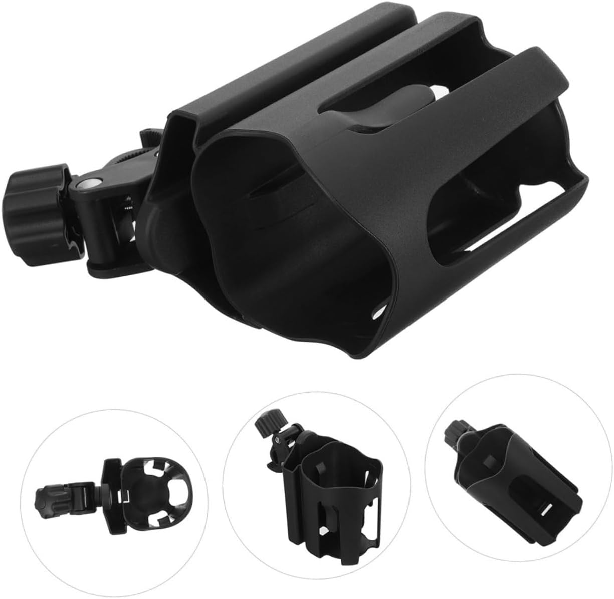 Milisten 2pcs Adjustable Cup Holder for Strollers Wheelchairs and Drink Holder Mobile Phone Support for Adults and Seniors
