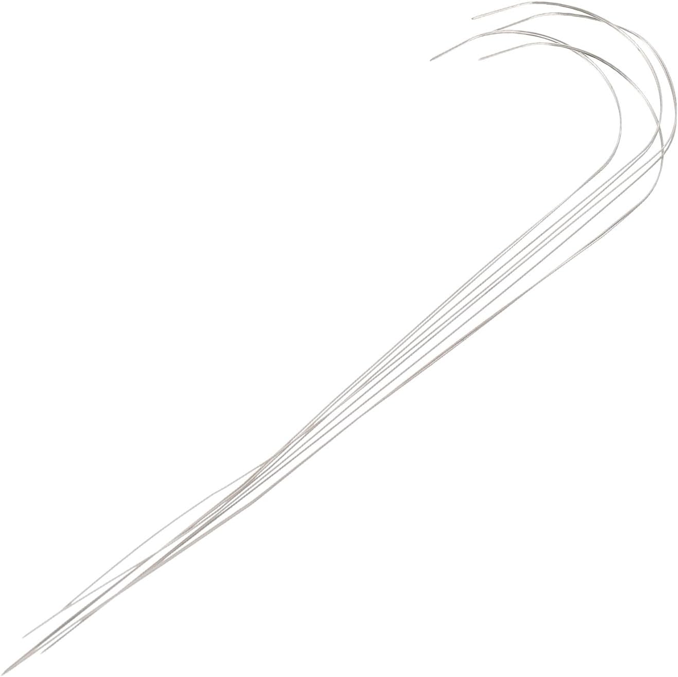 IDEANATEGRATE 4pcs Practical Beading Needles Alloy Bent Sewing Tools for Quick Bead Stringing DIY Hand Sewing Accessories for Jewelry Making and Craft Projects