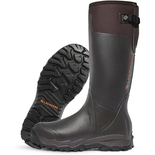 LaCrosse Burly Rubber Hunting & Work Boots for Men - Waterproof ZXT Rubber with Foam Insulation, Top Strap, EVA Footbed, and Slip-Resistant Outsole