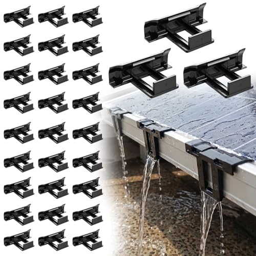 30 PzsClips de Drenaje de Agua para Paneles Solares de 35 mm, Clips de Eliminación de Lodo, Abrazadera Eliminar Lodo Clips de Drenaje de Limpieza de Módulos Fotovoltaicos Paneles Solares Accesorios